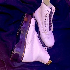 selling size 7 white doc martens! need them gone :)